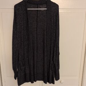 American Eagle Outfitters Dark Gray Open Cardigan